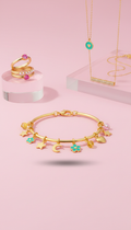 Bracelet charms jaune soleil éclatant